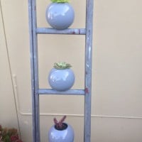 Re-purposed ladder planter